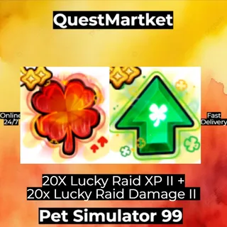 20x Lucky Raid XP Booster II+20x Lucky Raid Damage Booster II