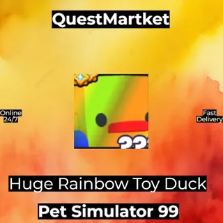 Huge Rainbow Toy Duck