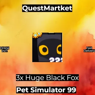 3x Huge Dark Fox