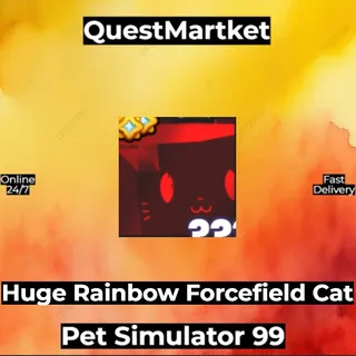 Huge Rainbow Forcefield Cat