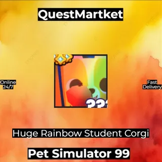 Huge Rainbow Student Corgi