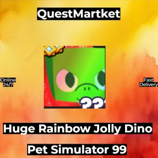 Huge Rainbow Jolly Dino