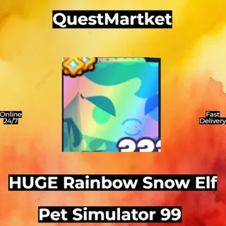 Huge Rainbow Snow Elf