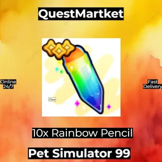 10x Rainbow Pencil