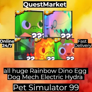 All Huges Rainbow Dino Egg Dog Mech Electric Hydra