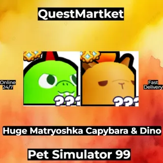 Huge Matryoshka Capybara & Dino