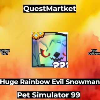 Huge Rainbow Evil Snowman