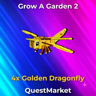 4x Golden Dragonfly Grow a garden 2