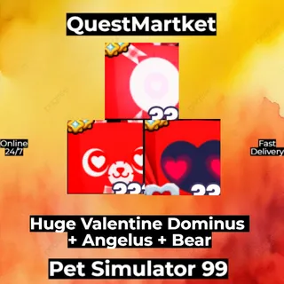 Huge Valentine Bear + Angelus + Dominus