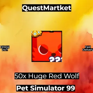 50x Huge Red Wolf