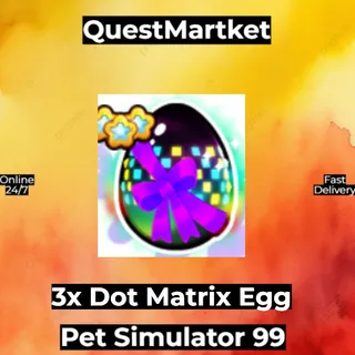 3x Exclusive Dot Matrix Egg