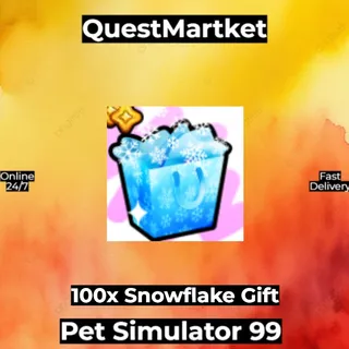 100x Snowflake Gift