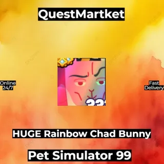 Huge Rainbow Chad Bunny