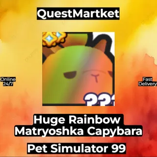 Huge Rainbow Matryoshka Capybara