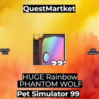 Huge Rainbow Phantom Wolf