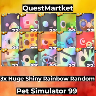 3x Huge Shiny Rainbow Random