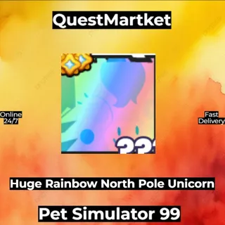 Huge Rainbow North Pole Unicorn