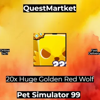 20x Huge Golden Red Wolf